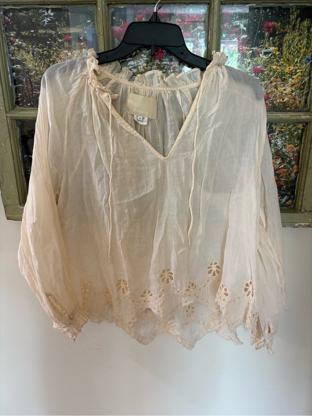 Anaak Sheer 100% Cotton Long Sleeve Blouse